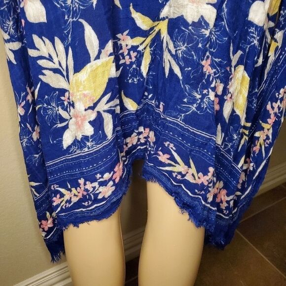 American eagle blue floral print kimono - Picture 5 of 12